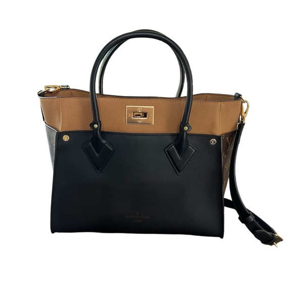 NWT Louis Vuitton ON MY SIDE MM Handbag Black Brown - Picture 7 of 13